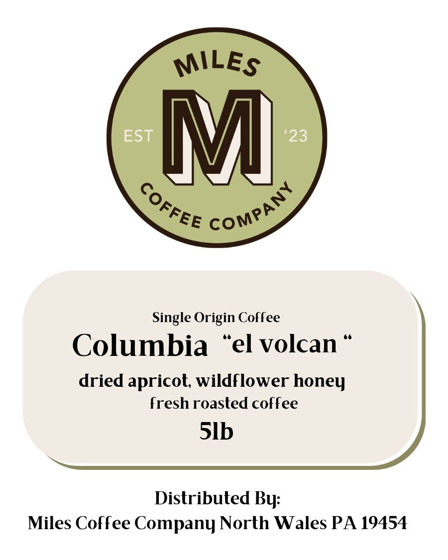 Miles Coffee Columbia "EL VOLCAN" Medium Roast